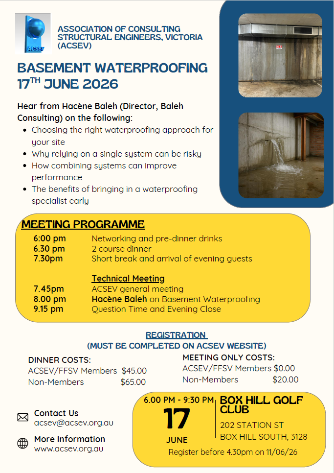 Basement Waterproofing - Technical Meeting Only